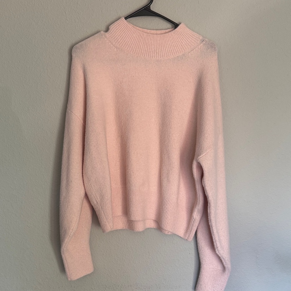 & Other Stories Soft Pink Turtleneck Sweater